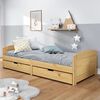 vidaXL Day Bed Natural Wood Solid pine wood, plywood 35.4 x 78.7 in