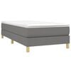 vidaXL Bed Frame Dark Gray Polyester, Plywood, Engineered Wood Twin