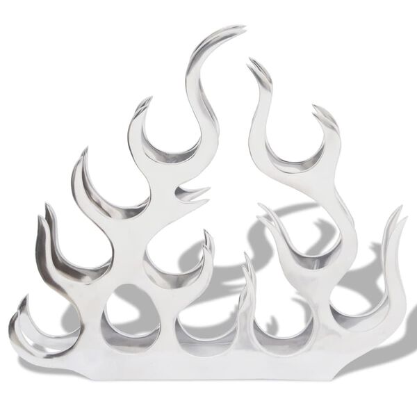 vidaXL Wine Stand for 11 Bottles Silver Aluminum