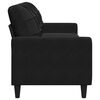 vidaXL 3-seater Sofa Black Velvet, Metal, Plywood, Textilene 82.7 in