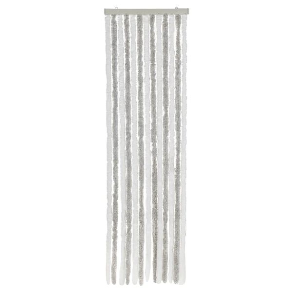 vidaXL Fly Curtain Light Grey and White 22.0x78.7" Chenille