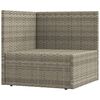 vidaXL Garden Lounge Set Grey Poly Rattan, Powder-Coated Steel 8 Seater