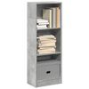 vidaXL Bookcase Concrete grey Engineered wood Medium Bookcase