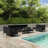 vidaXL Garden Furniture Set Black