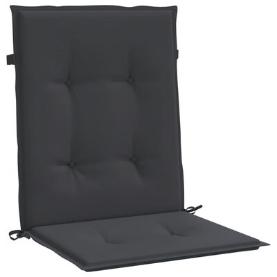 vidaXL Garden Chair Cushions 6 pcs Black 39.4"x19.7"x1.2"