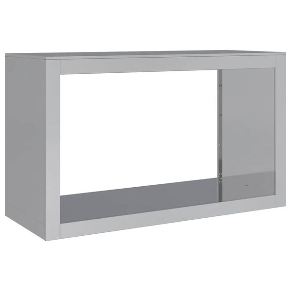 vidaXL Firewood Rack 39.4x15.7x23.6" Galvanised Steel