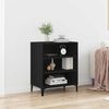vidaXL Sideboard Black Oak 22.44 x 13.78 x 27.56 in Engineered Wood
