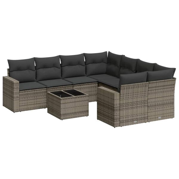 vidaXL Garden Sofa Set Grey