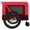 vidaXL Pet Bike Trailer Red and Black Oxford Fabric and Iron Durable