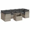 vidaXL Garden Sofa Set Light Grey PE Rattan Large Modular