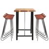 vidaXL Bar Set Multicolor Solid reclaimed wood 59.1 in x 27.6 in x 42.1 in