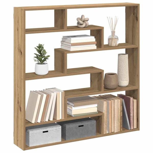 vidaXL Wall Cube Shelf Artisan oak Engineered wood Medium