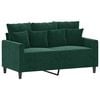 vidaXL 2-seater Sofa Dark Green Velvet (100% polyester) 2-seater
