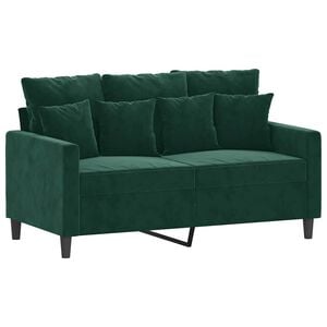 vidaXL 2-seater Sofa Dark Green Velvet (100% polyester) 2-seater