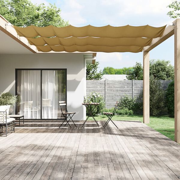 vidaXL Vertical Awning Beige Oxford fabric (100% polyester)