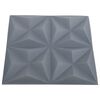 vidaXL 3D Wall Panels 24 pcs 19.7"x19.7" Origami Gray 64.6 ft&sup2;