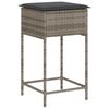 vidaXL Garden Bar Set Grey, Dark Grey and Black