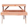 vidaXL Picnic Table Natural Wood Solid Douglas Fir Wood Medium Durable