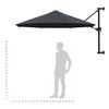 vidaXL Garden Umbrella Anthracite Polyester, Metal Large Tiltable