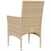 vidaXL Patio Chairs with Cushions 2 pcs Beige Poly Rattan