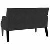 vidaXL Chesterfield Bench Black 112 x 65.5 x 75 cm Velvet