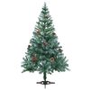 vidaXL Frosted Pre-lit Christmas Tree with Ball Set&Pinecones 59.1"