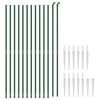 vidaXL Wire Mesh Fence with Spike Anchors Green 6.6x82.0'