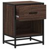 vidaXL Bedside Cabinet Brown Oak Engineered wood Standard