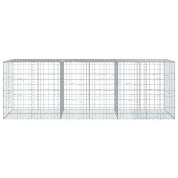 vidaXL Gabion Basket Silver Galvanized iron wire Large Durable