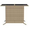 vidaXL Bistro Set Mix beige PE rattan Small Removable Covers