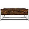 vidaXL Coffee Table Smoked Oak Engineered wood, metal