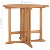 vidaXL Dining Table Teak Solid Teak Wood Medium Foldable Dining Table