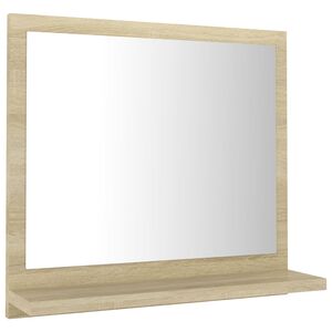 vidaXL Mirror Sonoma oak Engineered wood, acrylic Small Mirror Mirror