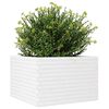 vidaXL Garden Planter White Solid Pine wood 27.6x27.6x18.1 in Durable