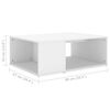 vidaXL Coffee Table White Engineered wood Medium Coffee Table