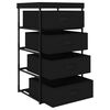 vidaXL Storage Rack Black Steel, fabric (100% polyester) Medium