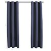 vidaXL Blackout Curtains with Rings 2 pcs Anthracite 37"x63" Fabric