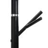 vidaXL Coat Stand Black Powder-coated Iron, Marble Tall Coat Stand