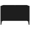 vidaXL Record Cabinet Black Engineered Wood, Metal 29.3 x 15.0 x 18.9 in