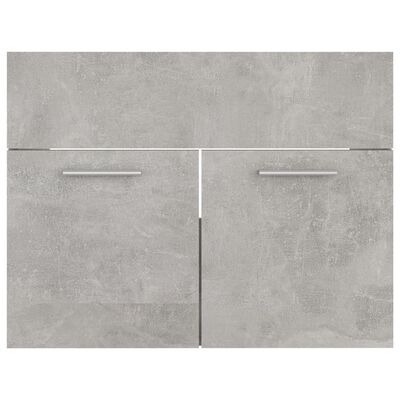 vidaXL 2 Piece Bathroom Furniture Set Concrete Gray Engineered Wood