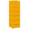 vidaXL Umbrella Stand Mustard 15.5 x 15.5 x 49 cm Metal