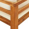 vidaXL Garden Lounge Set Cream White, Brown Solid Acacia Wood Large