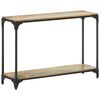 vidaXL Console Table Multicolored Solid Reclaimed Wood, Powder-Coated Steel