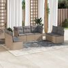 vidaXL Garden Sofa Set Beige, Light Grey