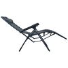 vidaXL Folding Deck Chair Gray Textilene