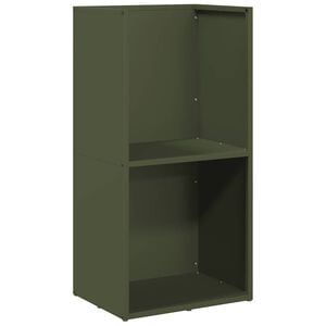 vidaXL Firewood Rack Olive Green 15.7x11.8x31.5" Cold-rolled steel