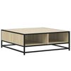 vidaXL Coffee Table Sonoma oak and black Engineered wood and metal