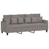vidaXL 3-seater Sofa With Footstool Taupe Fabric 3-seater