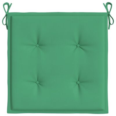 vidaXL Garden Chair Cushions 4 pcs Green 19.7"x19.7"x1.2" Oxford Fabric