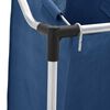 vidaXL Laundry Sorter with 3 Bags Blue Steel